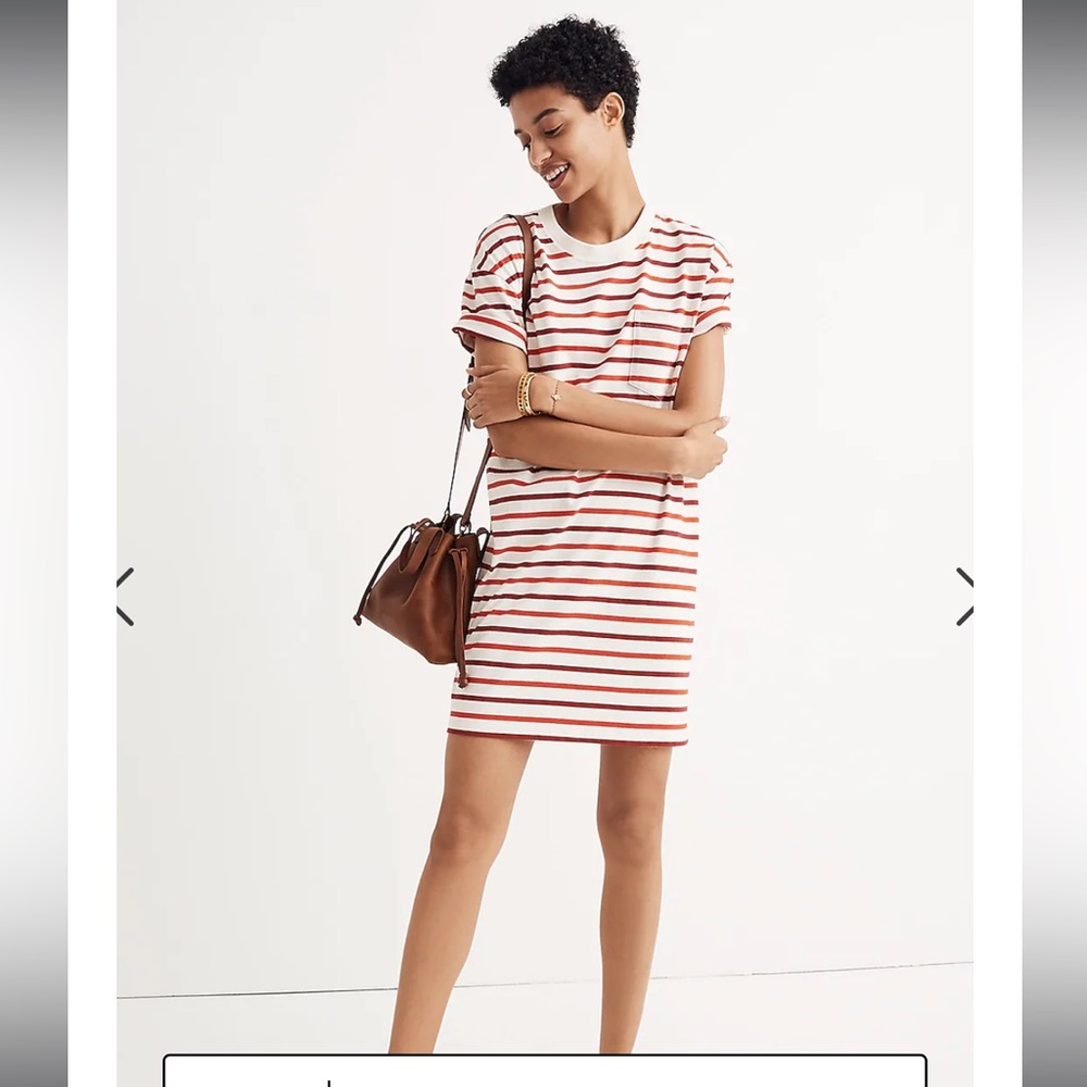 Madewell T Shirt Dress in Pablo Stripe